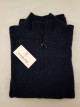 MAGLIA NERA COLLO ALTO CON CERNIERA TG. M