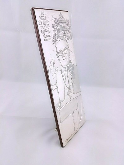 QUADRO ARG. BILAMINATO PAPA FRANCESCO/ G.P.II