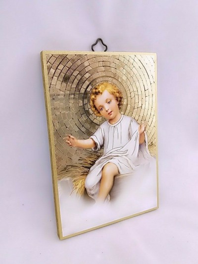 QUADRETTO ORO MOSAICO GESU' BAMBINO