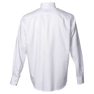 CAMICIA TINTA UNITA MISTO COTONE MAN. LUNG. BIANCA TG. 42