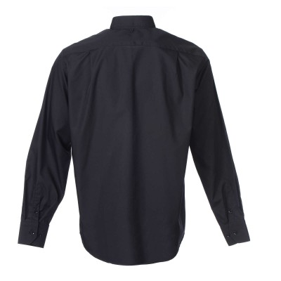 CAMICIA CLERGY COTONE NERA MAN. LUNG. TG. 43