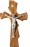 CROCE IN ULIVO STILIZZATA CON CRISTO MET. CM.34