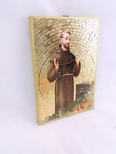 QUADRETTO ORO MOSAICO SAN FRANCESCO
