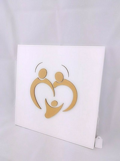 QUADRO BIANCO 30X30 S.FAMIGLIA