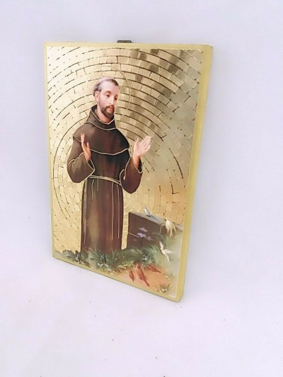 QUADRETTO ORO MOSAICO SAN FRANCESCO