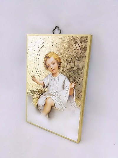 QUADRETTO ORO MOSAICO GESU' BAMBINO